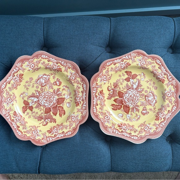 Spode Other - Bundle of 2 Spode Archive Collection “British Flowers Rosa” Accent Plates